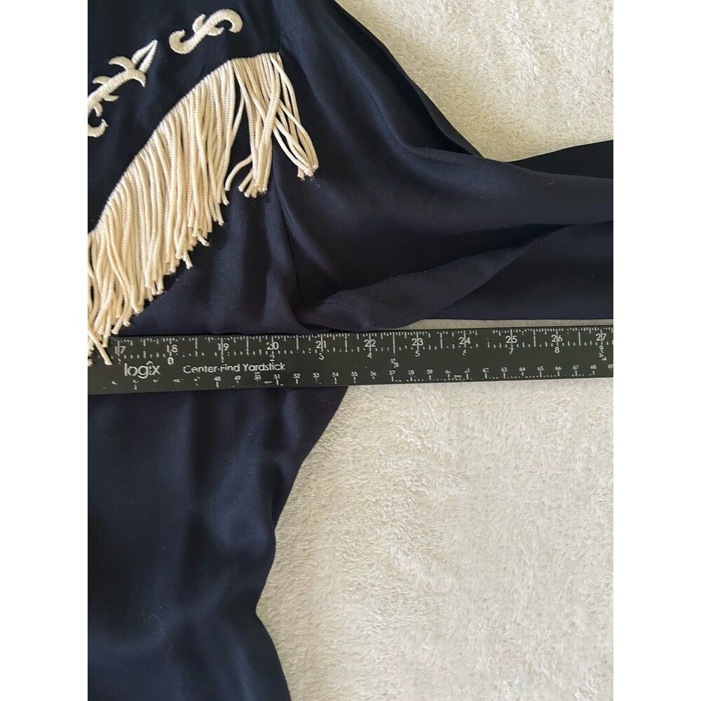 Rod’s Vintage 90’s Fringed Maxi Dress/Duster Embroidered Size XL Rodeo Cowgirl - Picture 14 of 16